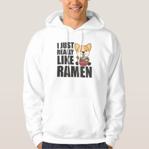 Corgi I Just Really Like Ramen Sweet Kawaii Noodle Hoodie