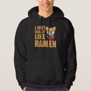 Corgi I Just Really Like Ramen Sweet Kawaii Noodle Hoodie
