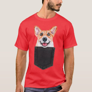 Corgi In A Pocket Cute Welsh Corgi Pembroke Dog Ow T-Shirt
