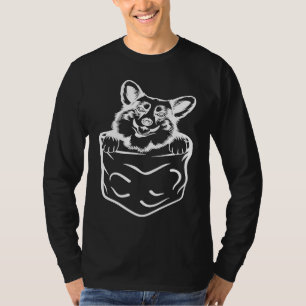 Corgi In Pocket  Dog   Ladies Man Dog T-Shirt