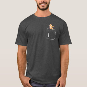 Corgi In Pocket Funny Cute Puppy Big Happy Smile T-Shirt