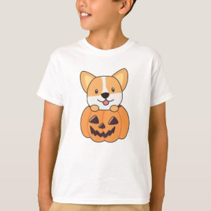 Corgi In Pumpkin Cute Dogs Happy Halloween T-Shirt