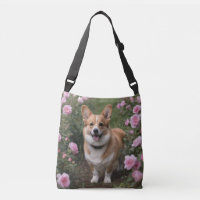 Corgi In The Pink Roses,