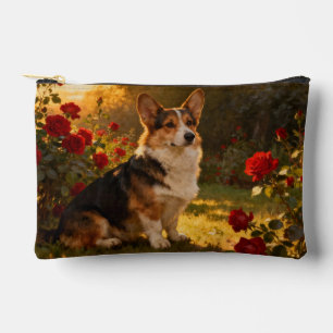 Corgi in the Roses I Accessory Pouch