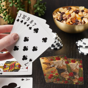 Corgi in the Roses VI Playing Cards