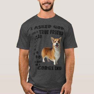 Corgi Inu Quote Mum Dad Print, Cute Corgi Shiba In T-Shirt