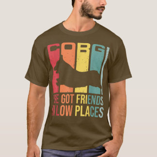 Corgi Ive Got Friends In Low Place Vintage Dog Cor T-Shirt