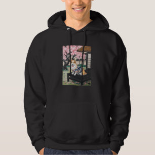 Corgi Japanese Art Dog Kyosai Vintage Japan Artwor Hoodie