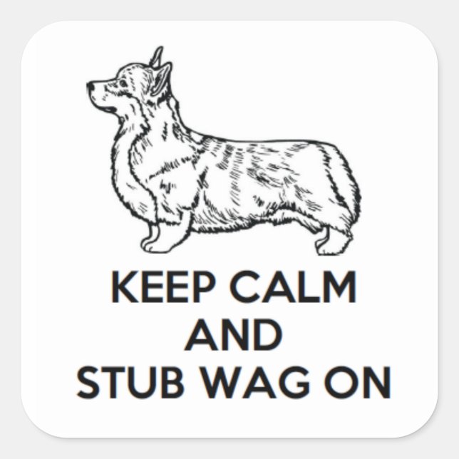 Corgi "Keep Calm" Stickers (Front)