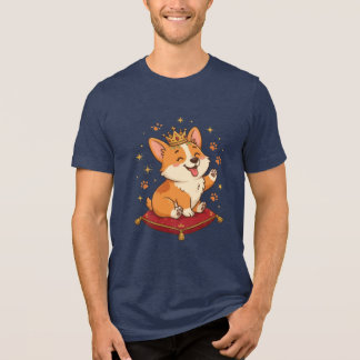 Corgi King Cute Corgi Dog Lover Royal Crown Tri-Blend Shirt