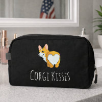 'Corgi Kisses' Funny Adorable Corgi Lovers Black 