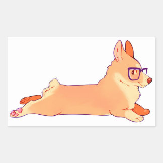 Corgi laying down sticker