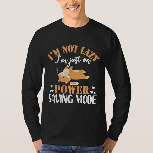 Corgi Lazy Sleeping Dog  Funny T-Shirt (Front)