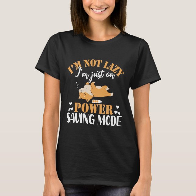 Corgi Lazy Sleeping Dog  Funny T-Shirt (Front)