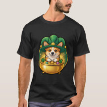 Corgi Leprechaun Pot of Gold St. Patrick’s Day T