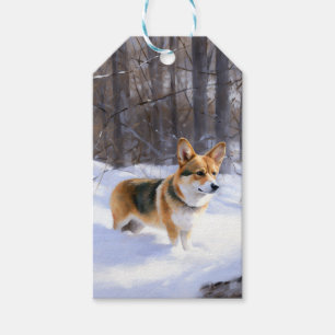 Corgi Let It Snow Christmas Gift Tags