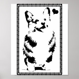 Corgi Liebe Poster