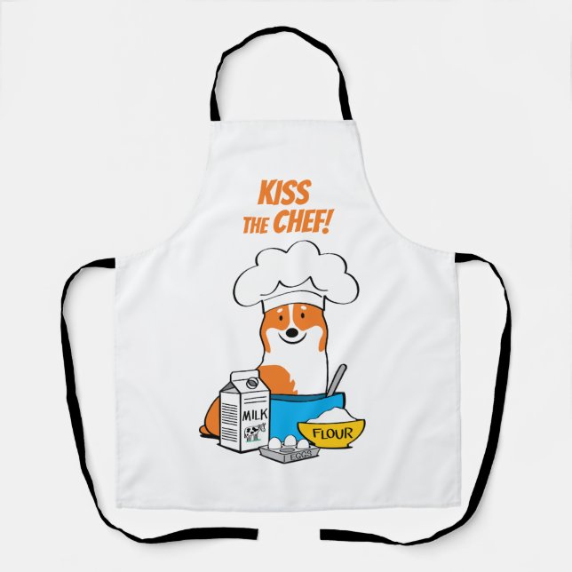 Corgi Life | Apron | Red | 1 (Front)