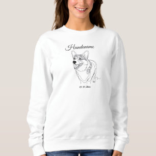 Corgi Line Art personalized dog Sweatshirt