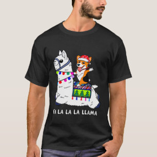 Corgi Llama Christmas T-Shirt