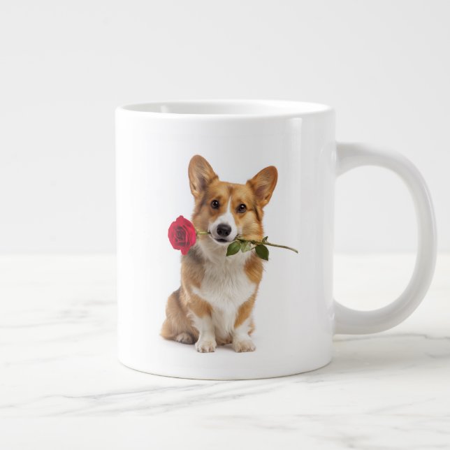 Corgi Love Large Coffee Mug (Right)