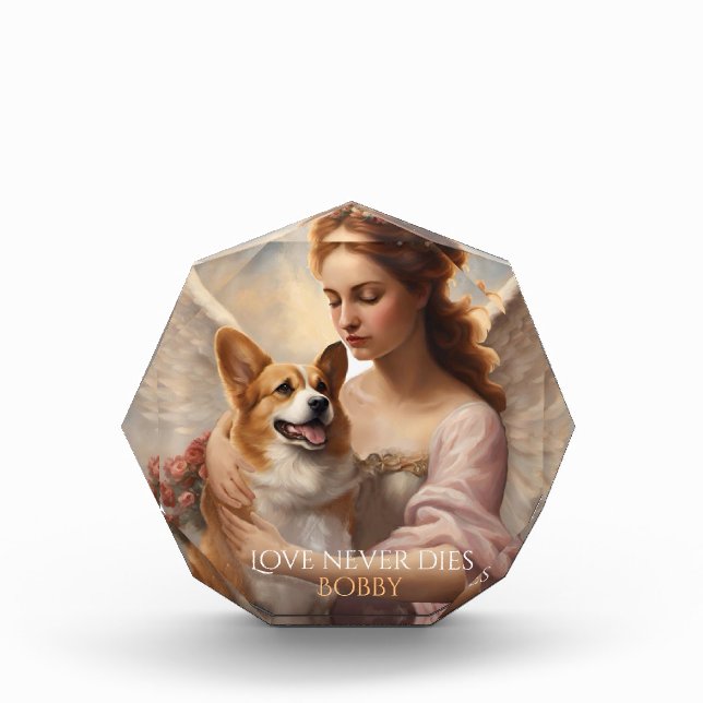 Corgi Love Never Dies Memorial Photo Block (Front)