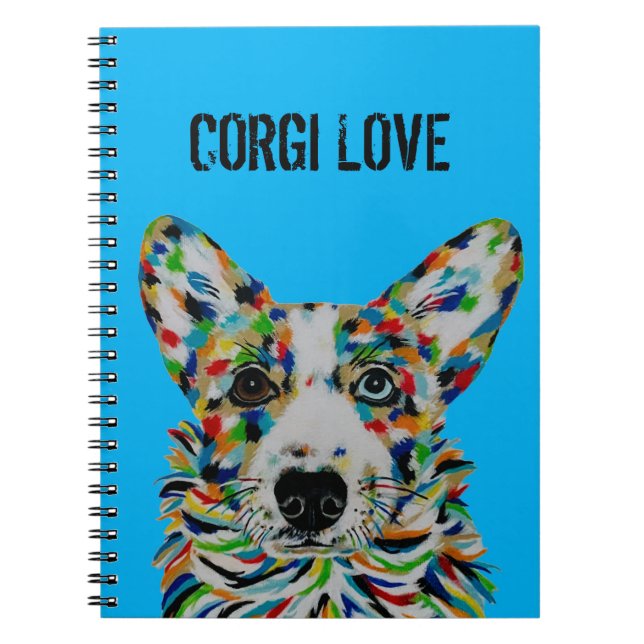Corgi Love Notebook 6.5" x 8.75" (Front)