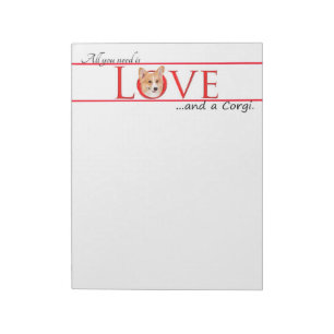 Corgi Love Notepad