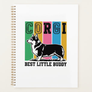 Corgi Love Shirt Vintage Engraving Dog Silhouette_ Planner