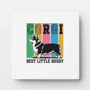 Corgi Love Shirt Vintage Engraving Dog Silhouette_ Plaque