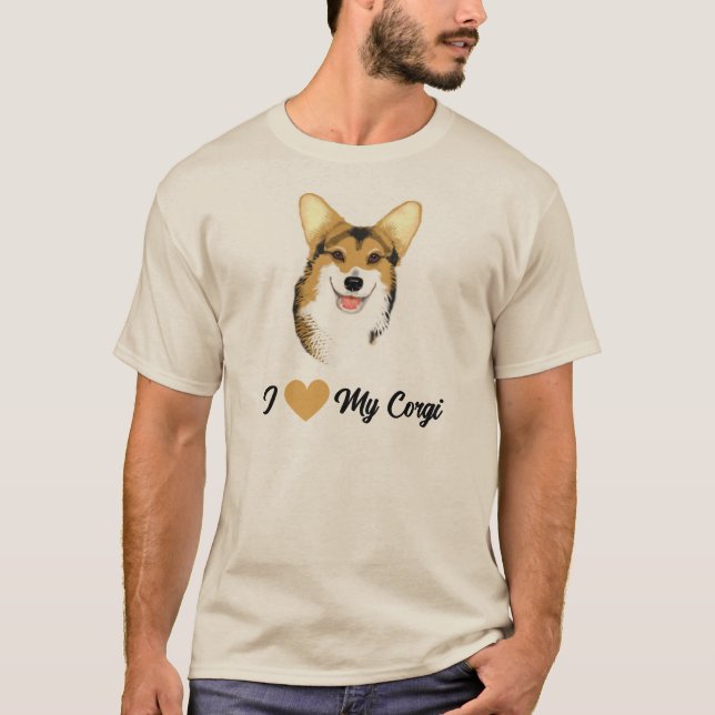 Corgi Love Tri T-Shirt (Front)