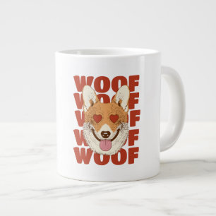 CORGI LOVE woof Large Coffee Mug