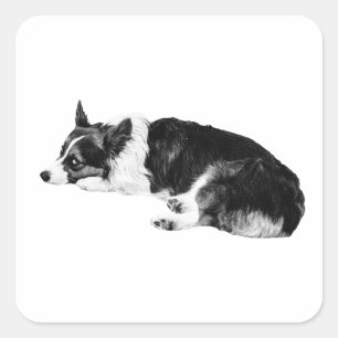 Corgi Low-Light Charm Square Sticker