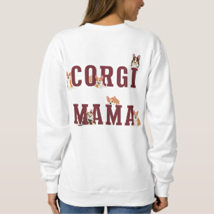 Corgi Mama Aesthetic Typography Cosy Sweatshirt