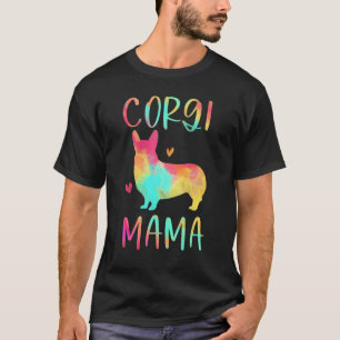 Corgi Mama Colourful Welsh Corgi Dog Mum T-Shirt