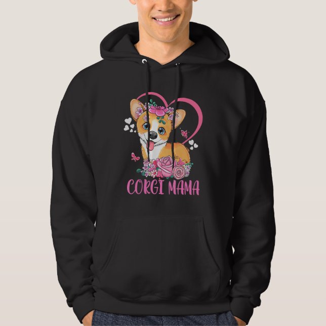 Corgi Mama Dog Mum Essential Hoodie (Front)