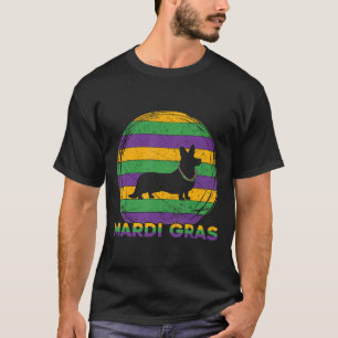 Corgi Mardi Gras Beads  Dog T-Shirt