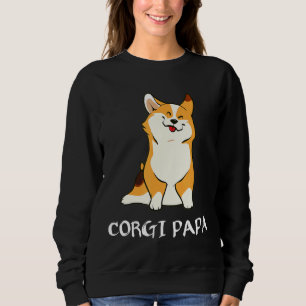 Corgi Men Boys Puppy Dad Dog Papa Sweatshirt