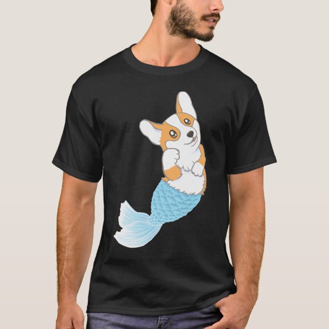 Corgi Mermaid Mercorgi  T-Shirt (Front)