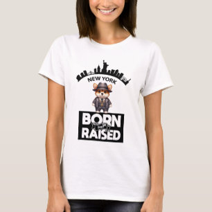 Corgi Mobster New York Born And Raised T-Shirt