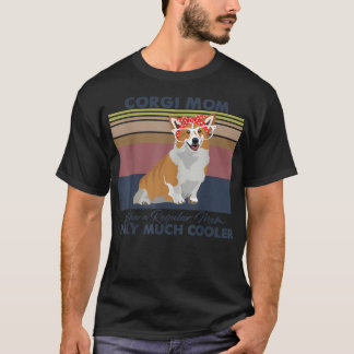 Corgi Mom Bandana Match Vintage Mother's Day Dog L T-Shirt