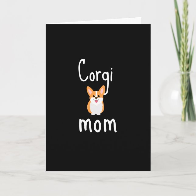 Corgi Mom - Sketch Corgi Card (Front)