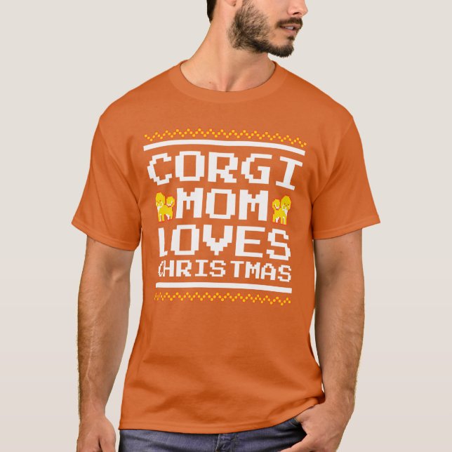 Corgi Mum Christmas Festive Dog Lover Gift gift T-Shirt (Front)