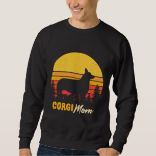 Corgi Mum Mama Vintage Retro Dog Women Sweatshirt