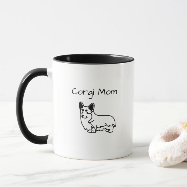 Corgi Mum Mug (With Donut)