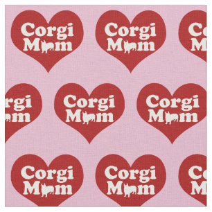 Corgi Mum Pretty Pink Fabric