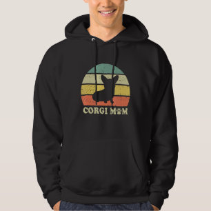 Corgi Mum Retro Vintage Retro Corgi Mum Dog Mother Hoodie