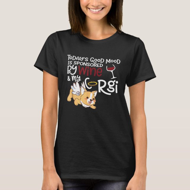 Corgi Mum Wine Lover T-Shirt (Front)