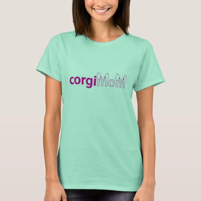 Corgi Mum Womens Ringer Tee (Front)