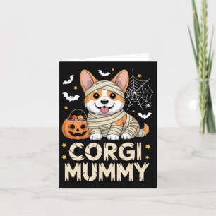 Corgi Mummy Funny Halloween Dog Lover Costume For Card